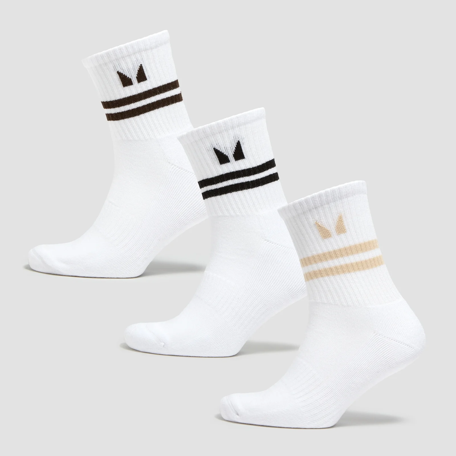MP Tatiana 3pk Crew Socks - White/Coffee - UK 6-8 Bild 1
