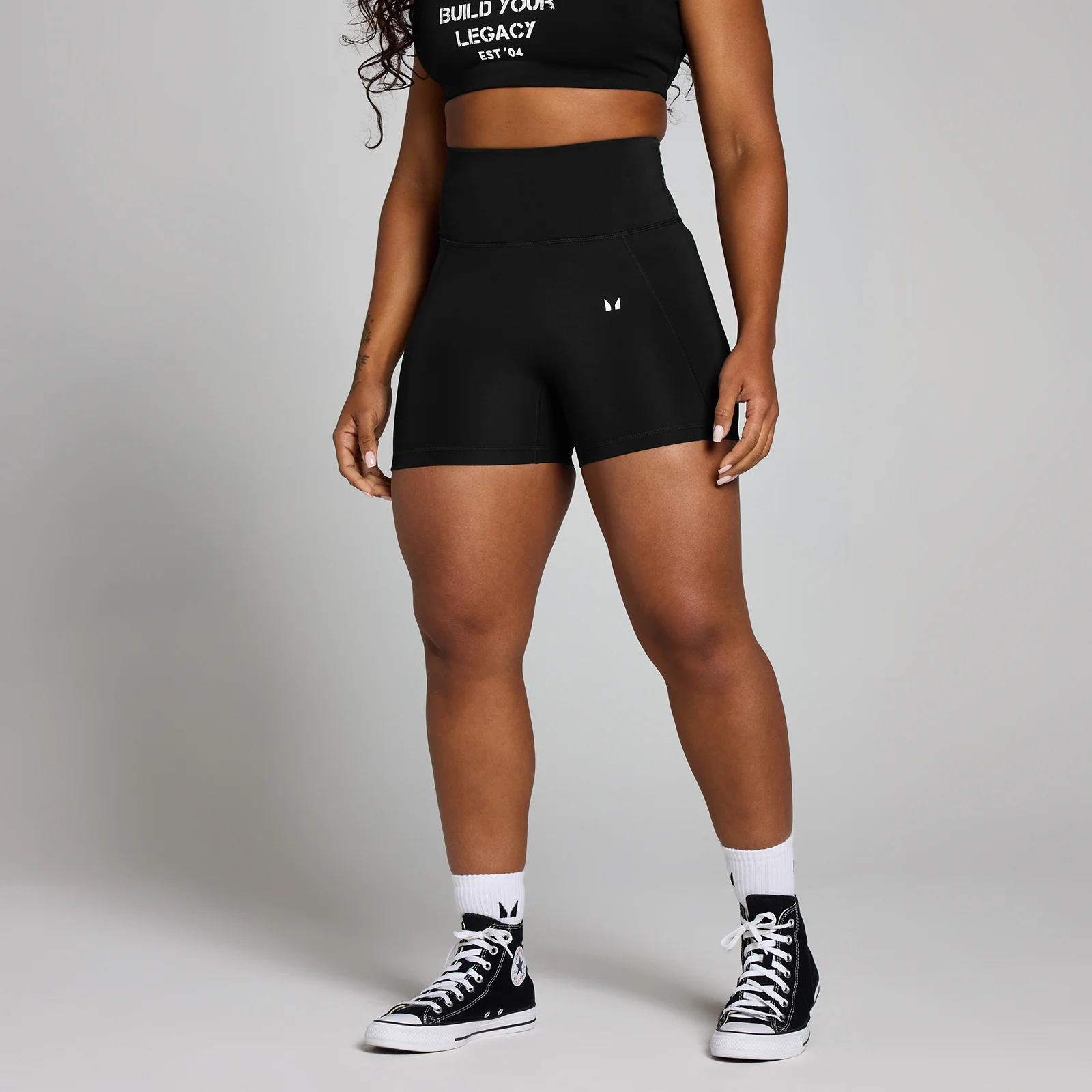 MP Women's Origin Graphic Training Shorts – Black - S Bild 1