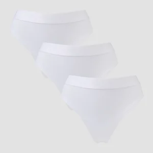MP Women's Mid Rise Thong (3-pack) – White - Size S