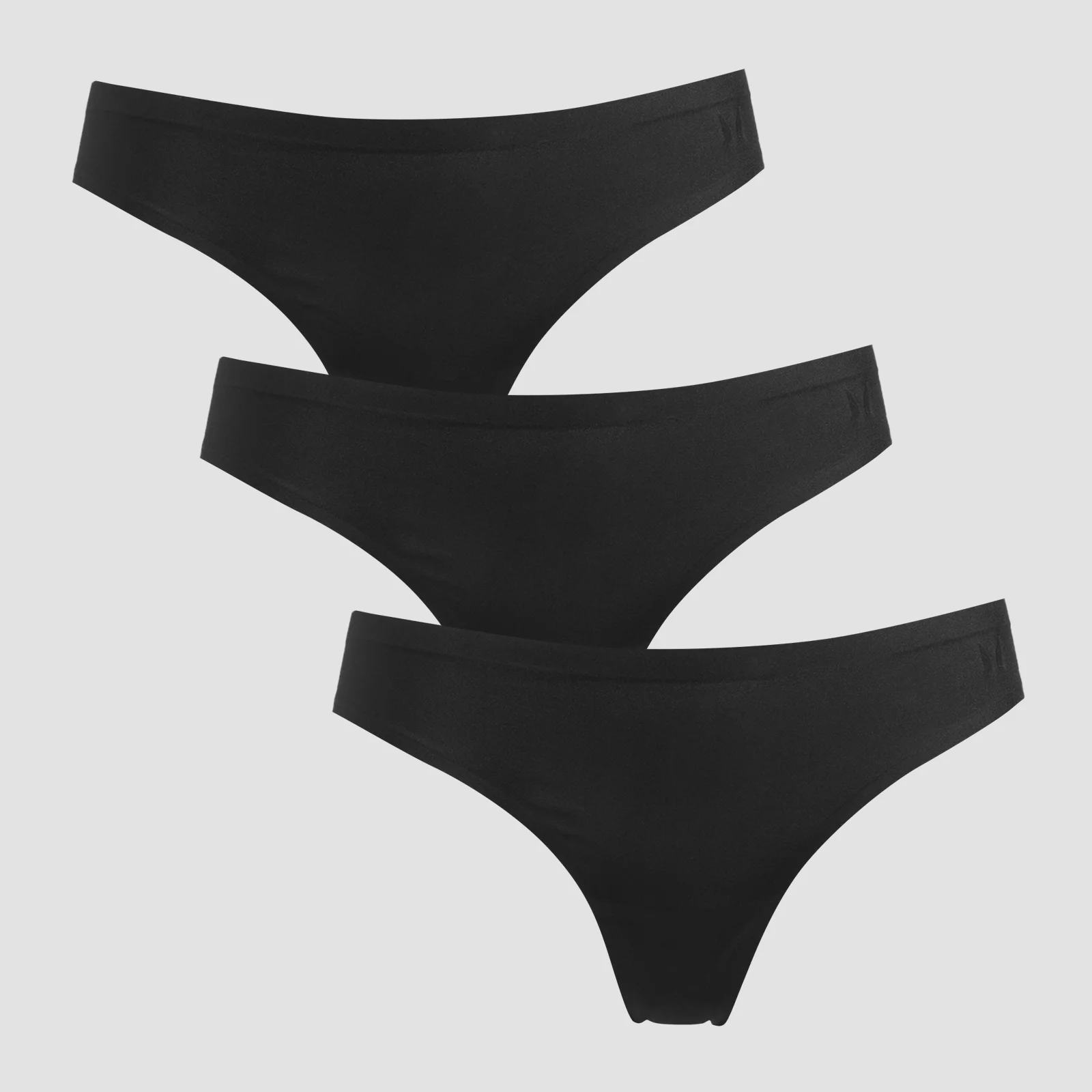 MP Women's Mid Rise No VPL Thong (3 Pack) - Black - L Bild 1