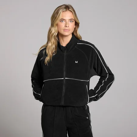 MP Women's Lifestyle Towelling Tracksuit Jacket – Black