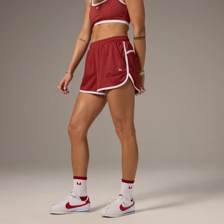 MP X Tatiana Contrast Track Drawstring Shorts – Washed Rust