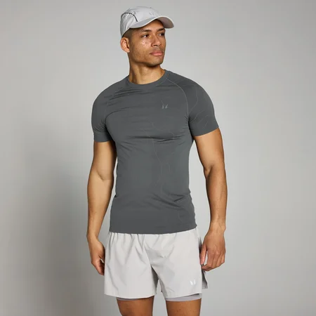 MP Men's Velocity Muscle Fit Seamless T-Shirt – Dark Grey