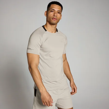 MP Men's Tempo Gridded Training Shirt – Dove Grey