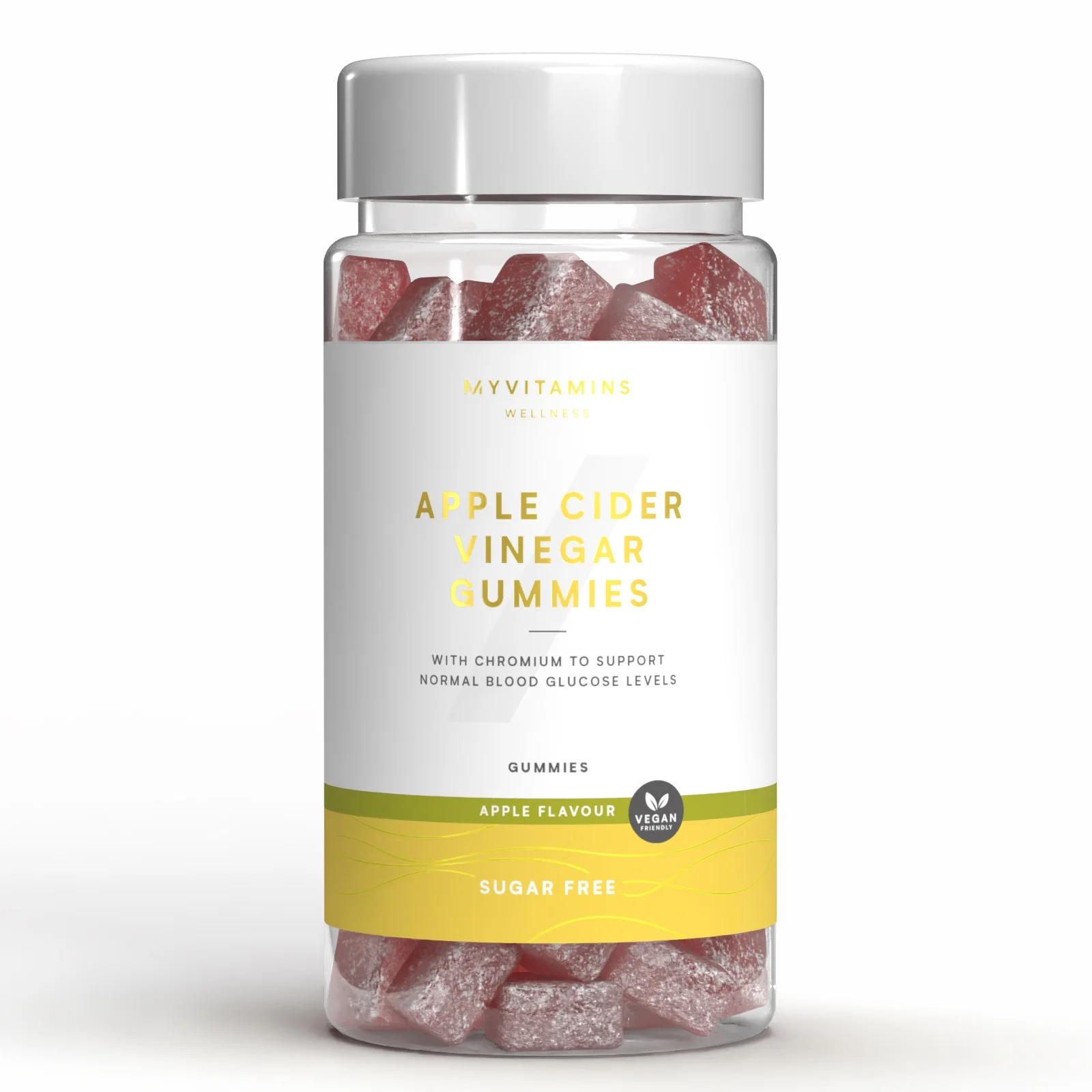 Sockerfria mjuka tabletter med äppelcidervinäger - 60gummies - Sugar Free Apple Bild 1