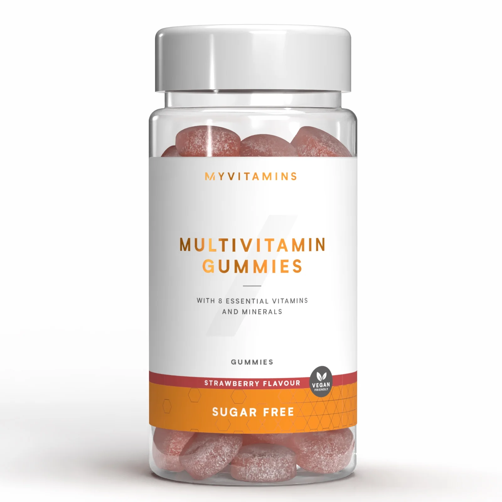 Sockerfria Multivitamin Gummies - 60gummies - Sugar Free Strawberry Bild 1