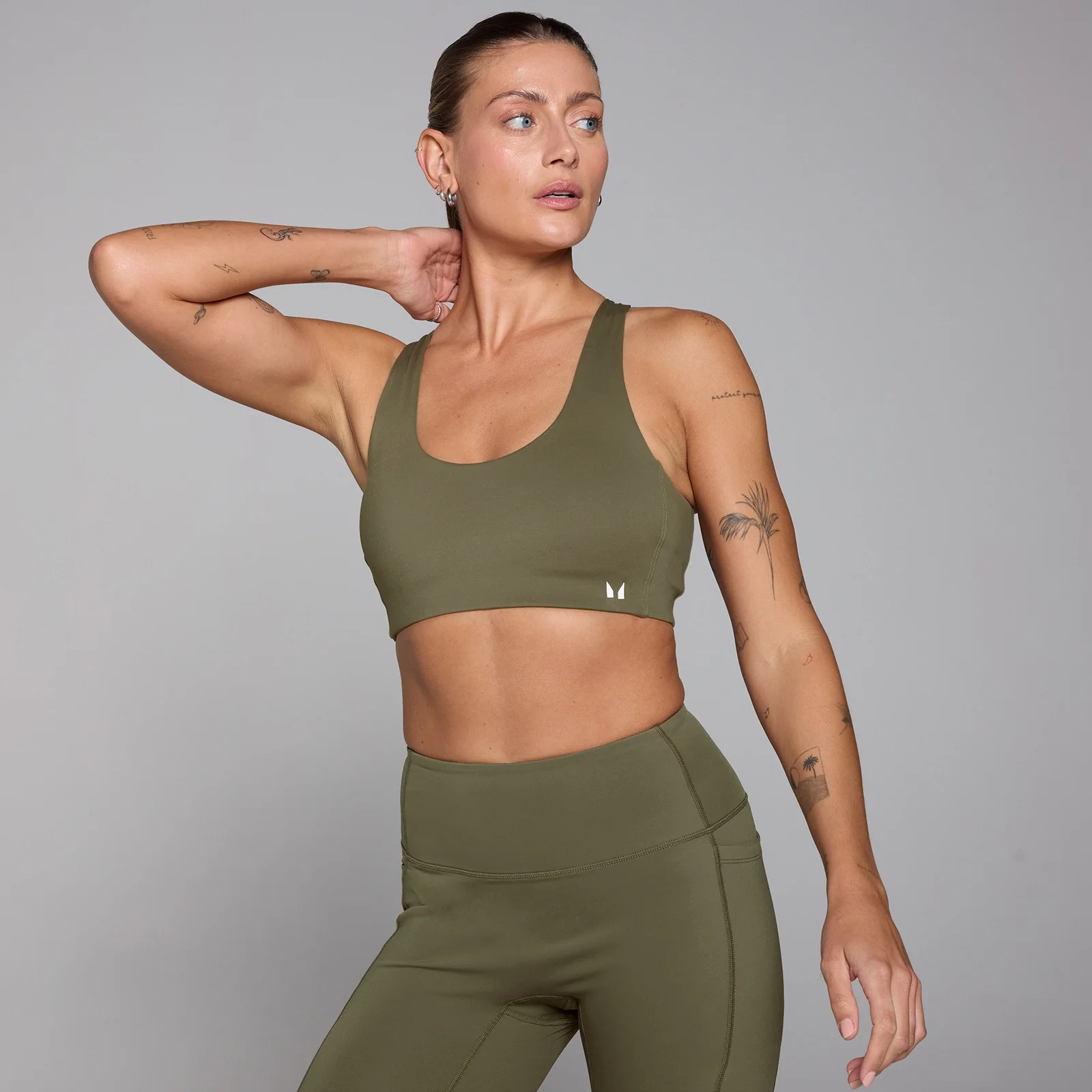 MP Women's Active Cross Back Adjustable Bra – Khaki - XS Bild 1