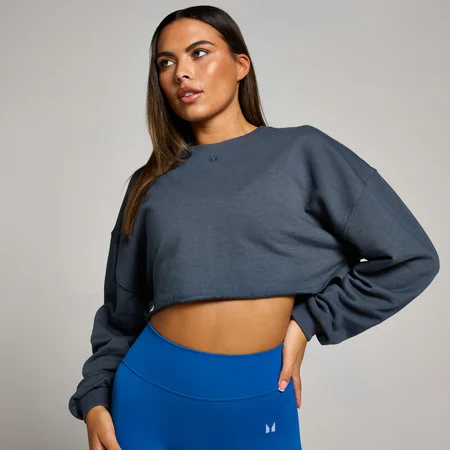 MP Women's Tempo Slouchy Cropped Long Sleeve Top – Grå