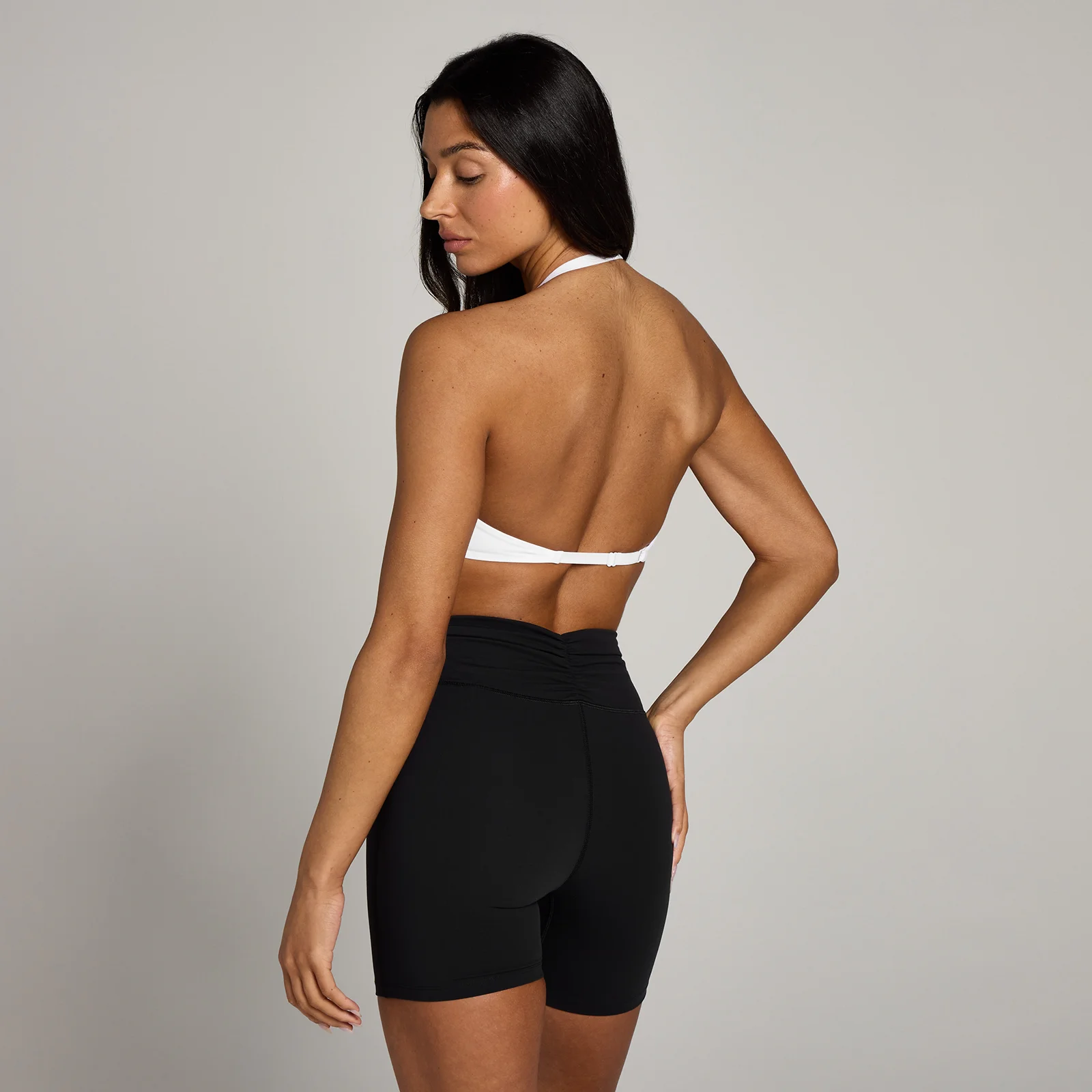 MP Women's Tempo Halterneck Open Back Sports Bra – White - S Bild 1