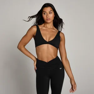 MP Women's Tempo Twist Front Sports Bra – Black - Size XS