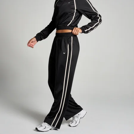MP Women's Tricot Track Straight Leg Joggers – Svart/Vit