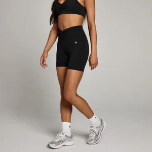 MP Women's Tempo Ruched Front Shorts – Black - Size XS