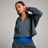 MP Women's Tempo Cropped Zip Through Hoodie – Grå