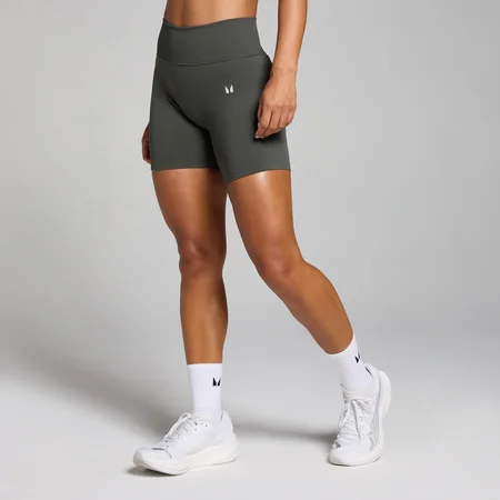 MP Women's Tempo Mid-Rise Seamless Shorts – Mörkgrå