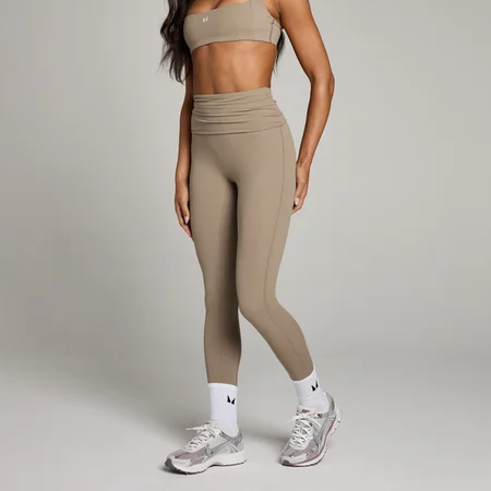 MP Women's Studio Fold Over Legging – Light Taupe