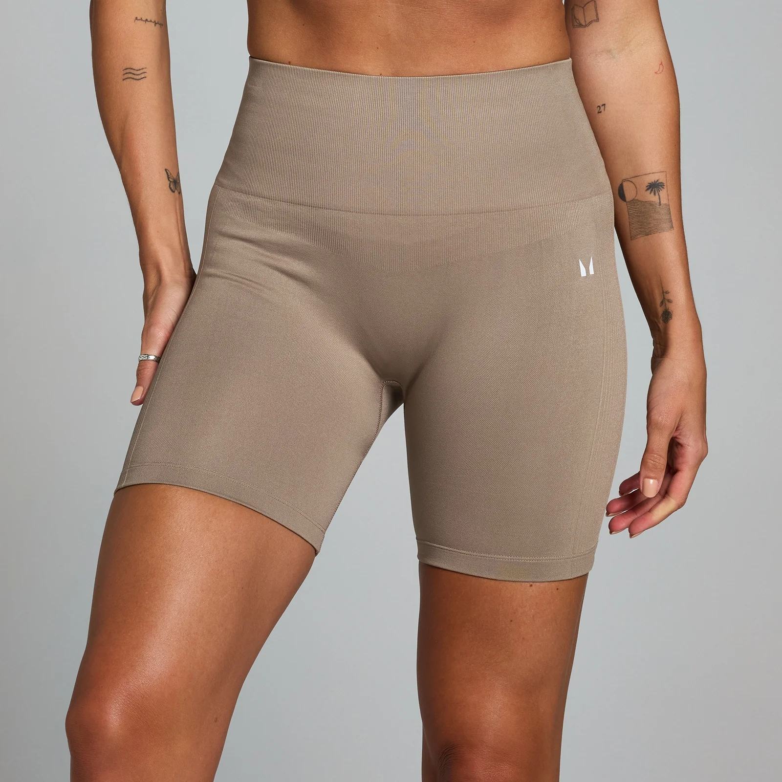 MP Women's Shape Seamless Cycling Shorts – Light Taupe - XS Bild 1