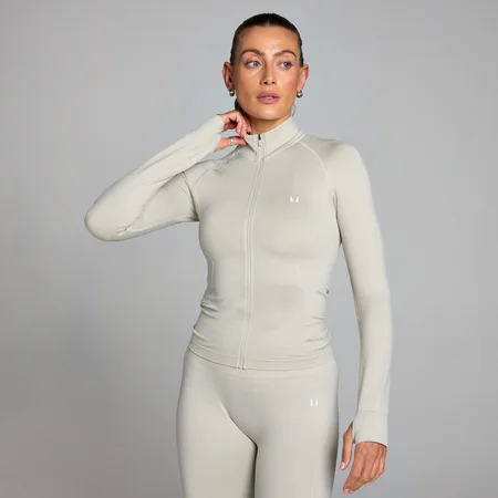 MP Women's Shape Seamless Zip Through Jacket – Ash