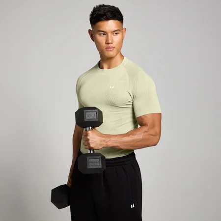 MP Men's Tempo Pillar Graphic Seamless Top – Warm Sage