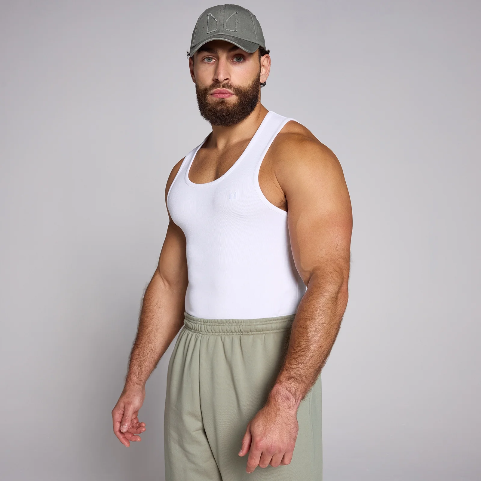 MP Men's Lift Ribbed Muscle Fit Tank - White - XS Bild 1