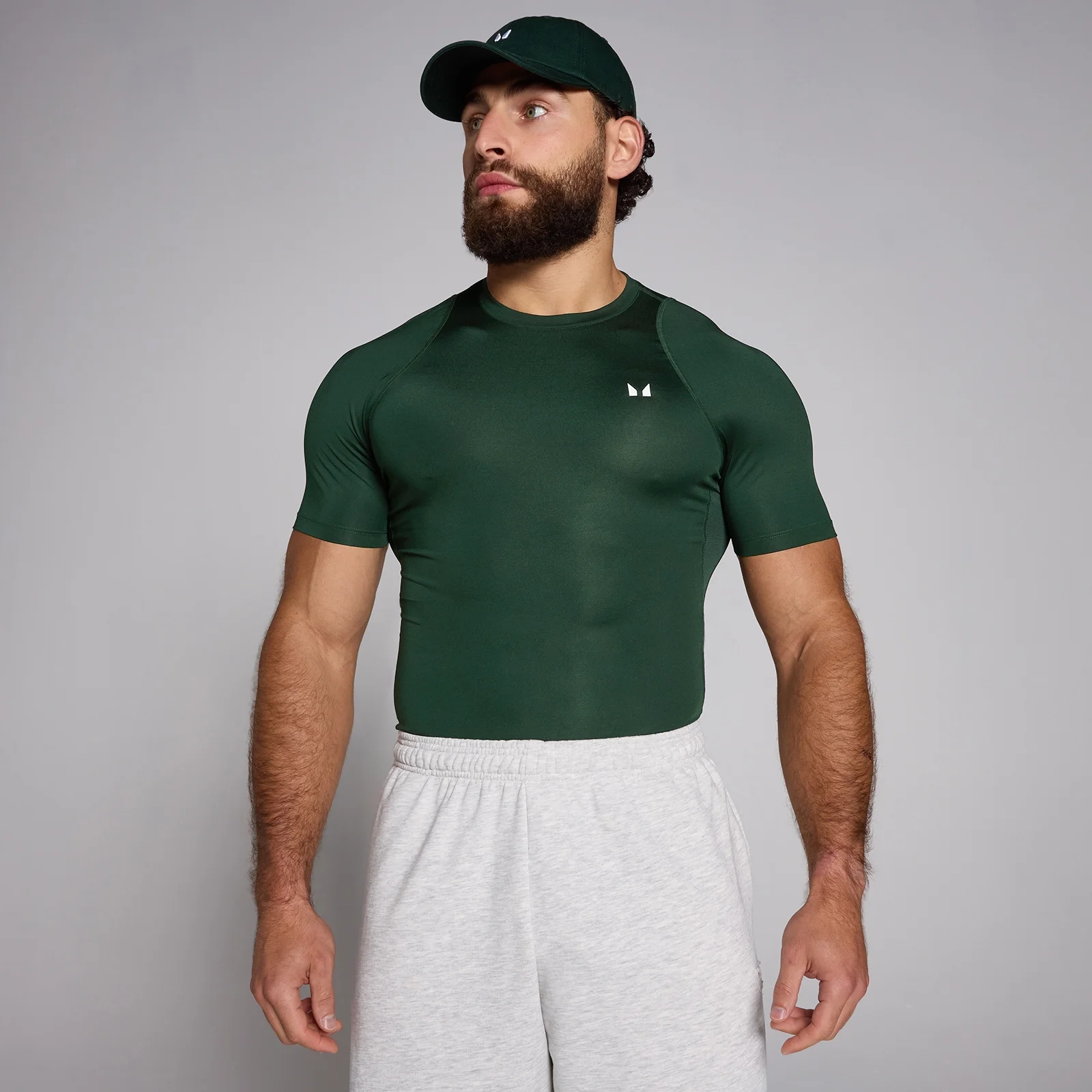 MP Men's Training Short Sleeve Baselayer – Dark Emarld - XS Bild 1