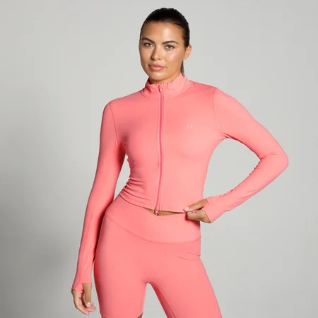 MP Women's Tempo Cropped Jacket – Coral Pink