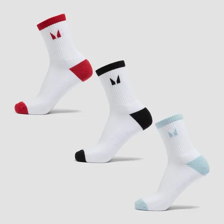 MP Tatiana 3pk Crew Socks – Rust/Aqua