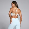MP Women's Tempo Strappy Back Sports Bra – Babyblå