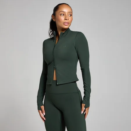 MP Women's Tempo Cropped Jacket – Dark Emerald