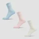 MP Unisex Crew Socks (3 Pack) – Cotton/Baby Pink/Baby Blue