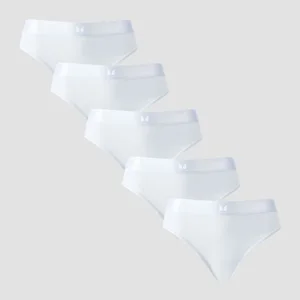 MP Women's Mid Rise Bikini Brief (5-pack) – White - Size M