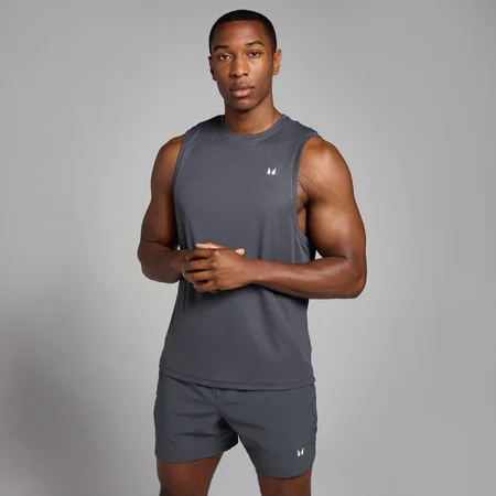 MP Men's Active Grid Training Tank Top – Dark Grey