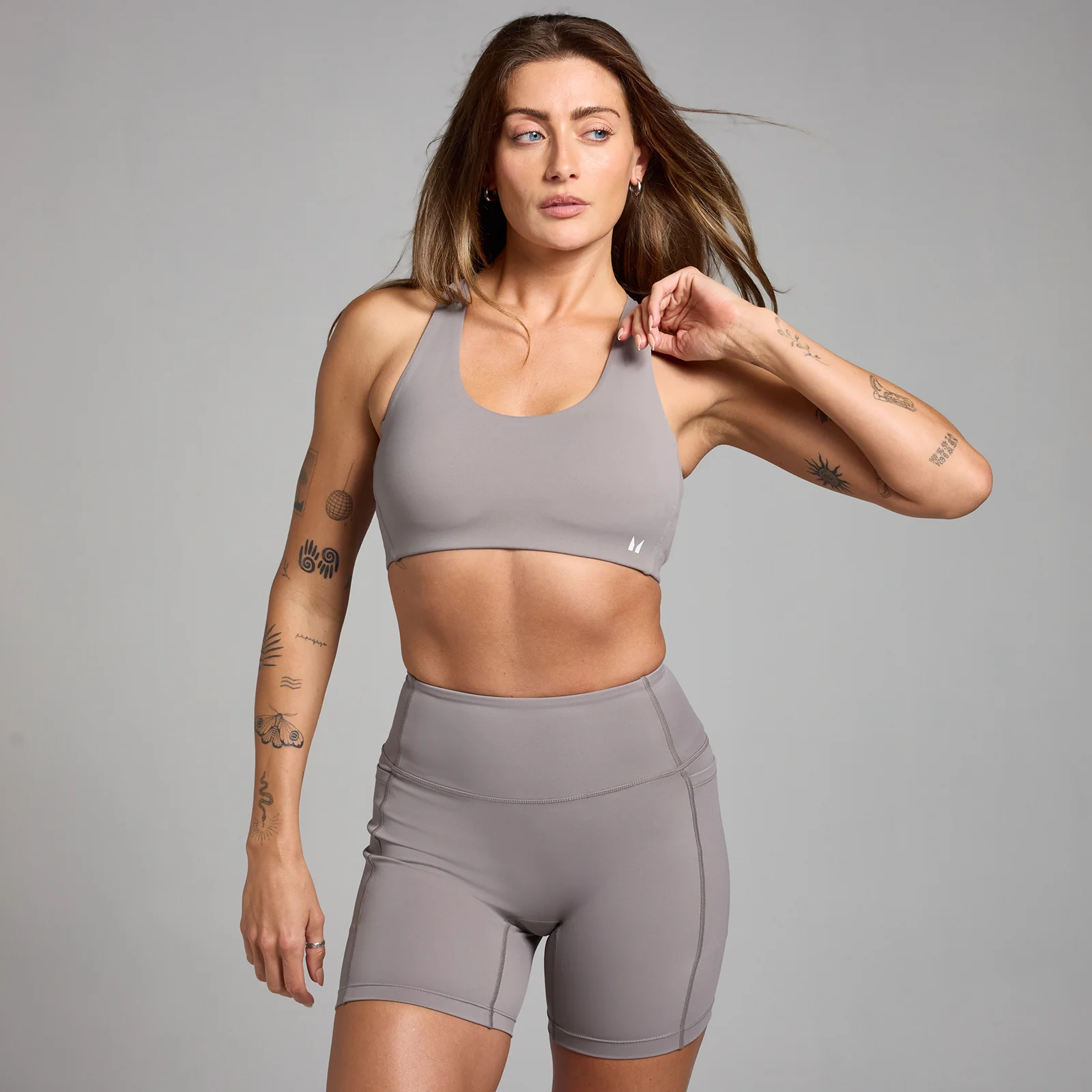 MP Women's Active Cross Back Adjustable Bra – Cool Grey - XS Bild 1