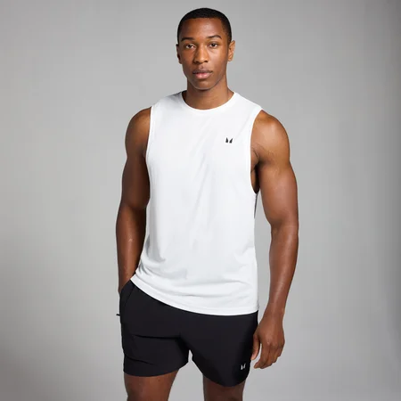 MP Men's Active Grid Training Tank Top – White