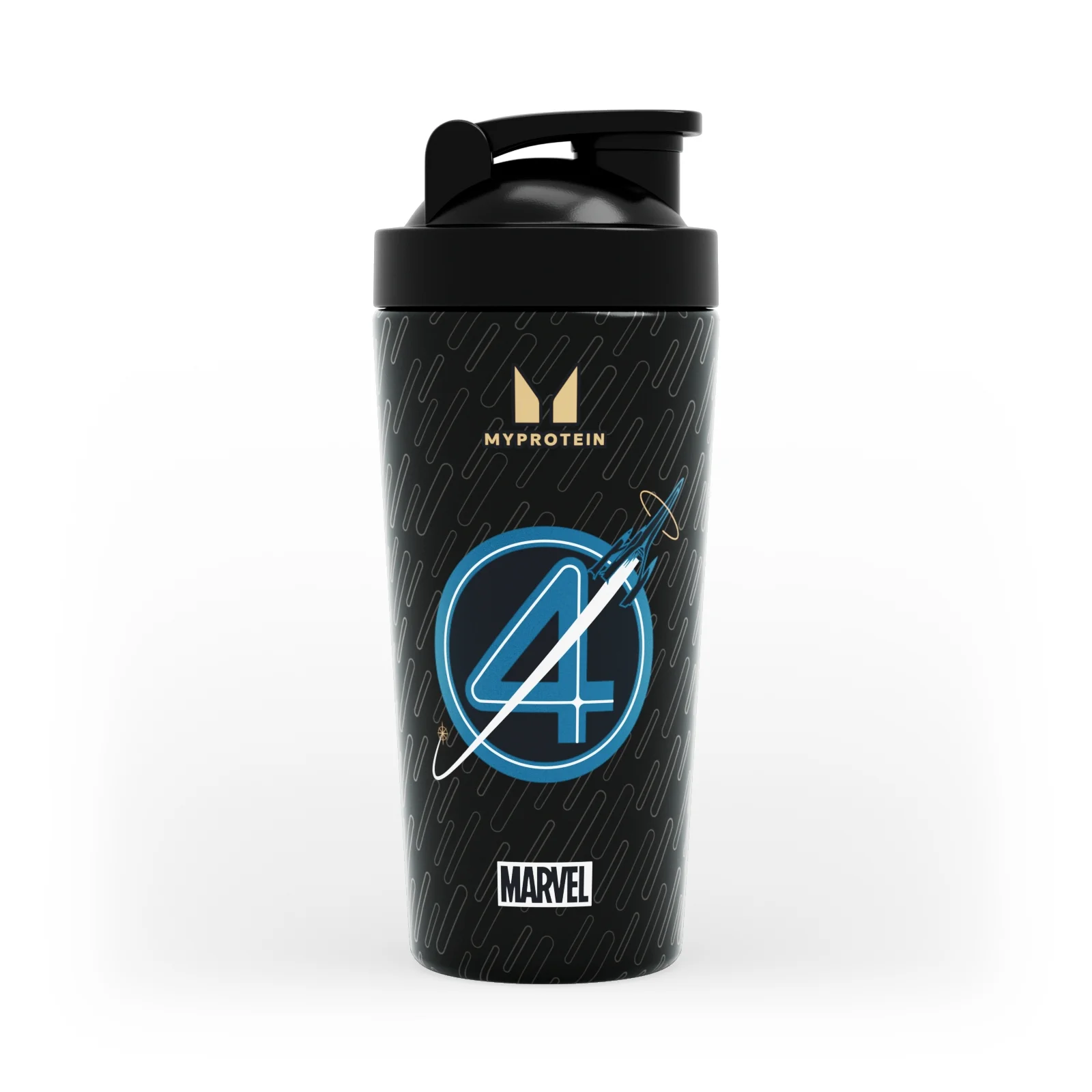 Myprotein Fantastic Four Metallshaker – Black Bild 1