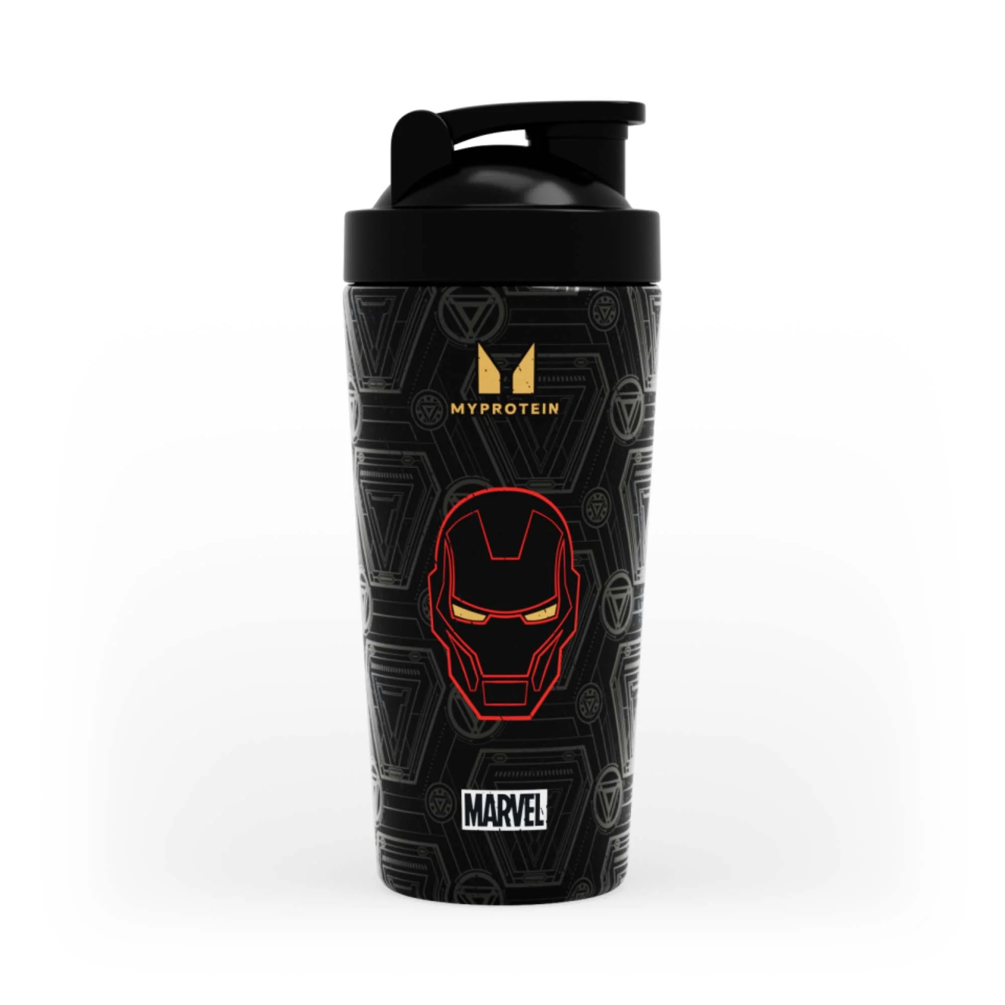 Myprotein Iron Man Recycled Metal shaker – Black Bild 1