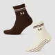 MP Pilates Socks (2-pack) – Soft Cream/Chocolate