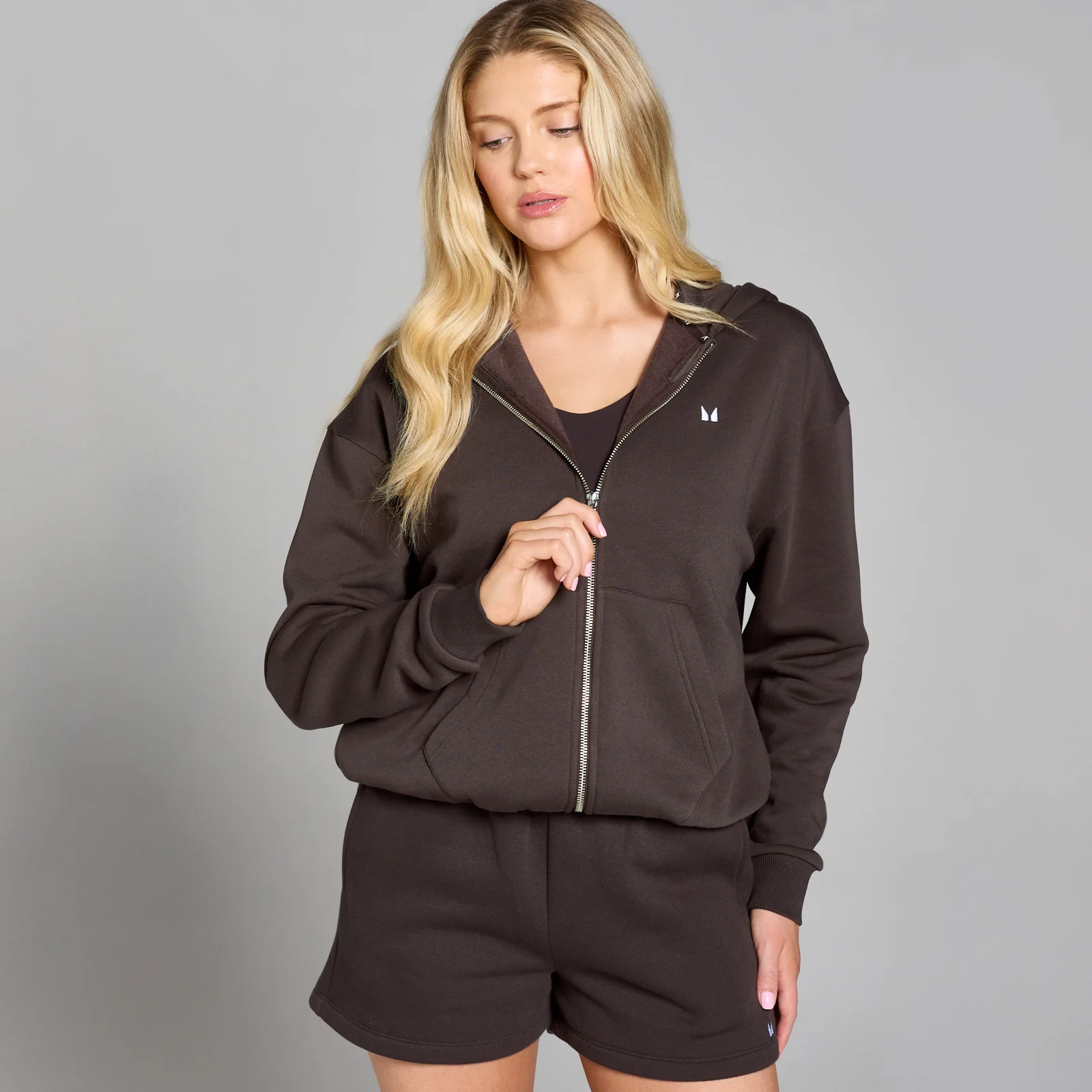 MP Women's Basics Zip Through Hoodie – Chocolate - XS Bild 1
