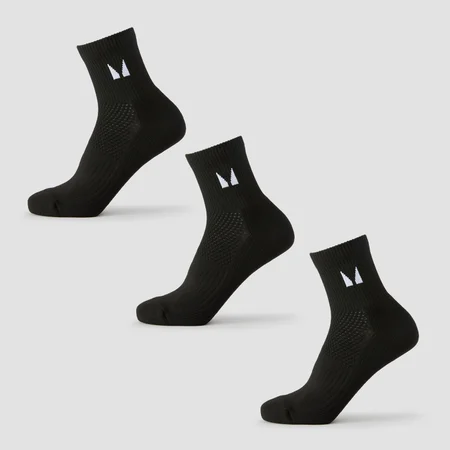 MP Running Ankle Socks (3-pack) – Svart