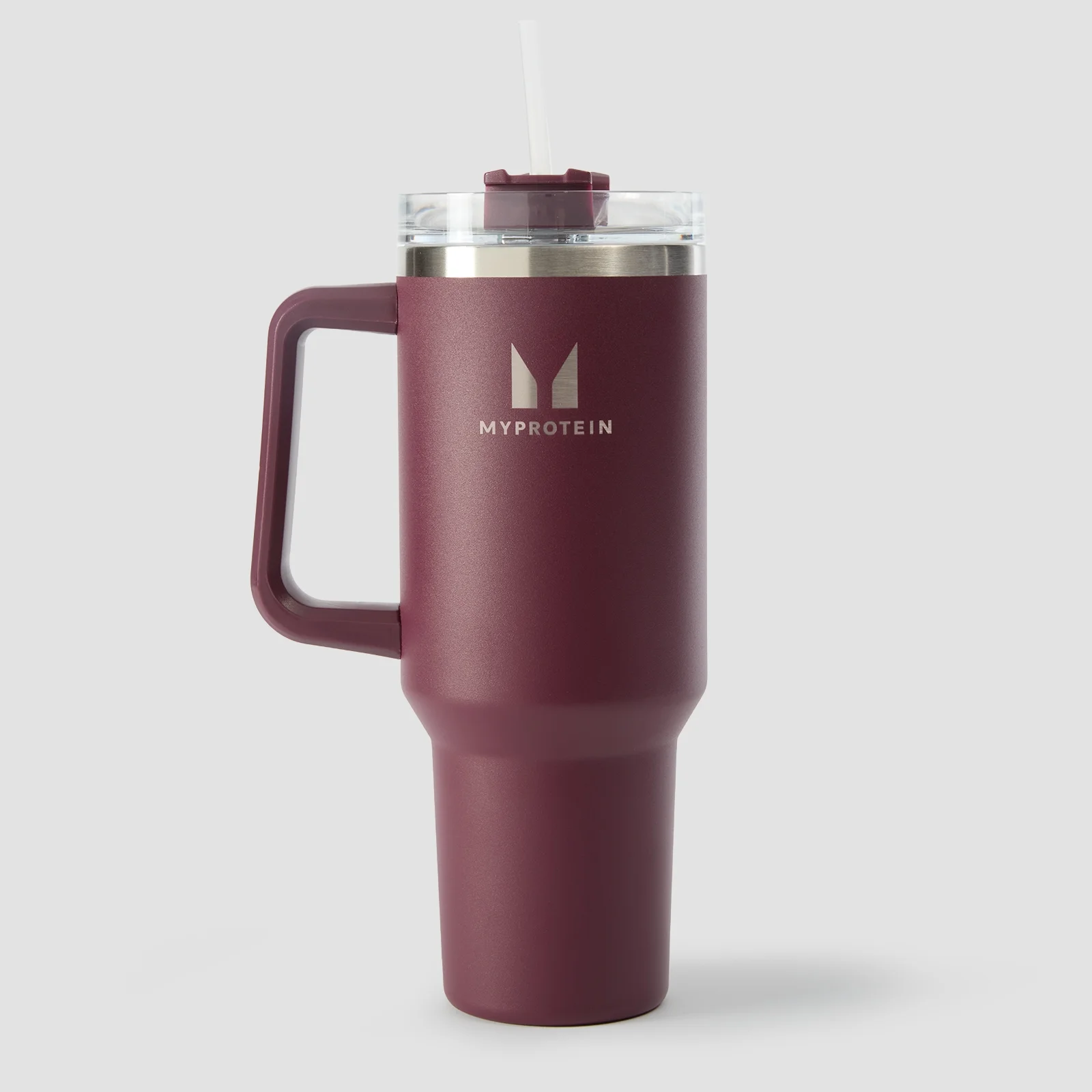 Myprotein Metallflaska med Sidohandtag och Sugrör 1200ml - Deep Berry Bild 1