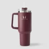 Myprotein Metallflaska med Sidohandtag och Sugrör 1200ml - Deep Berry