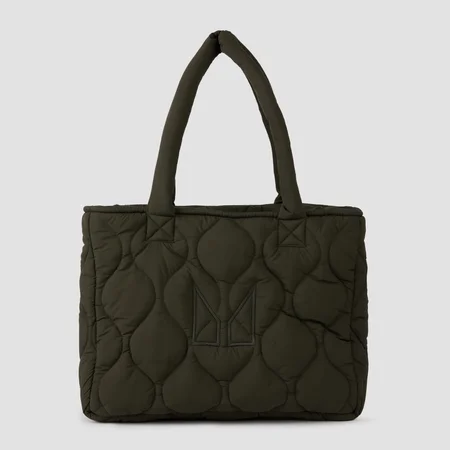 MP Quilted Padded Tote Bag – Grön