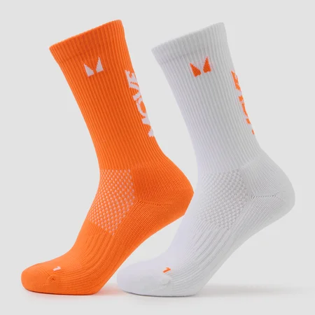 MP Move Club Running Socks (2-pack) – Orange