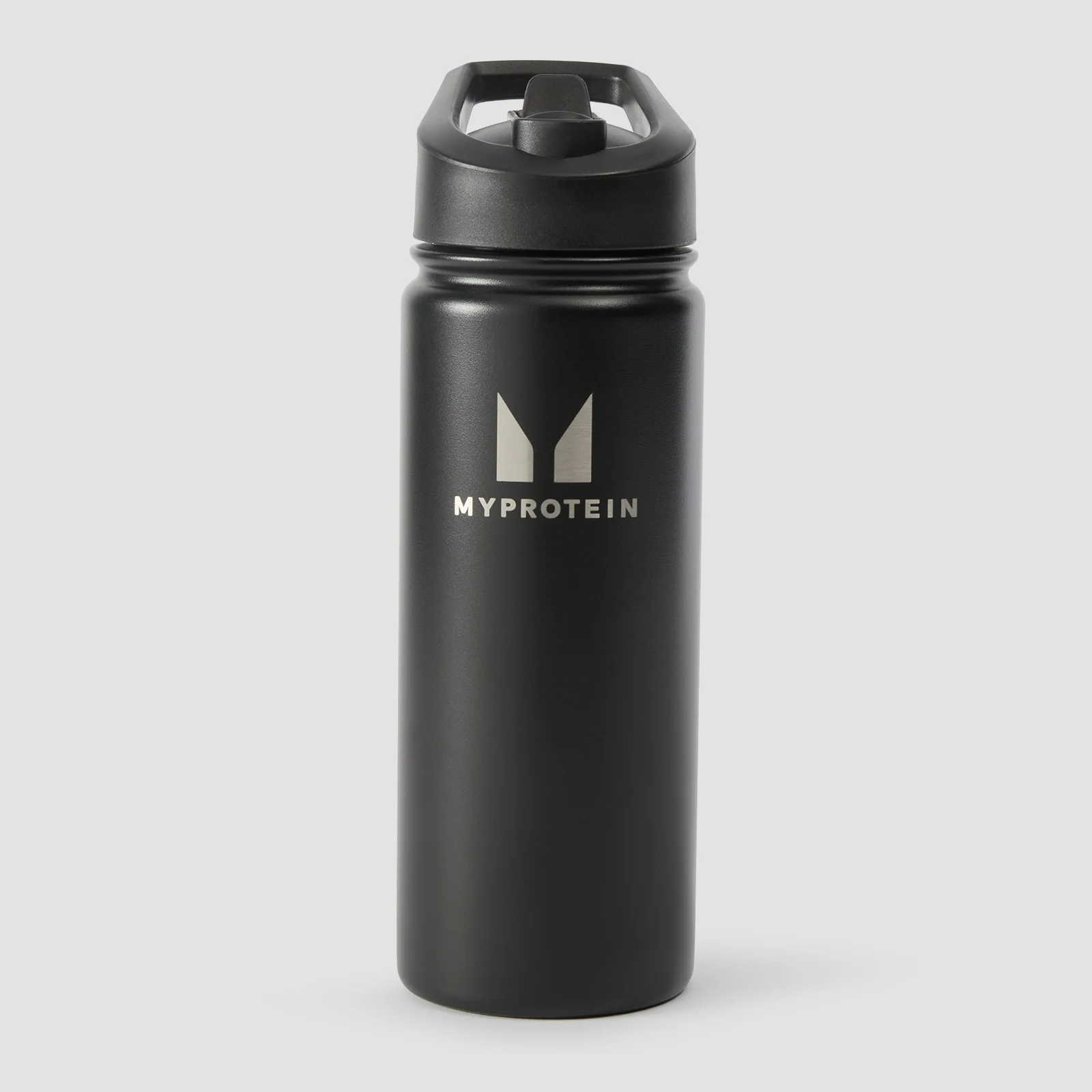 Myprotein Recycled Metal Flip Straw Bottle 500 ml – Svart Bild 1