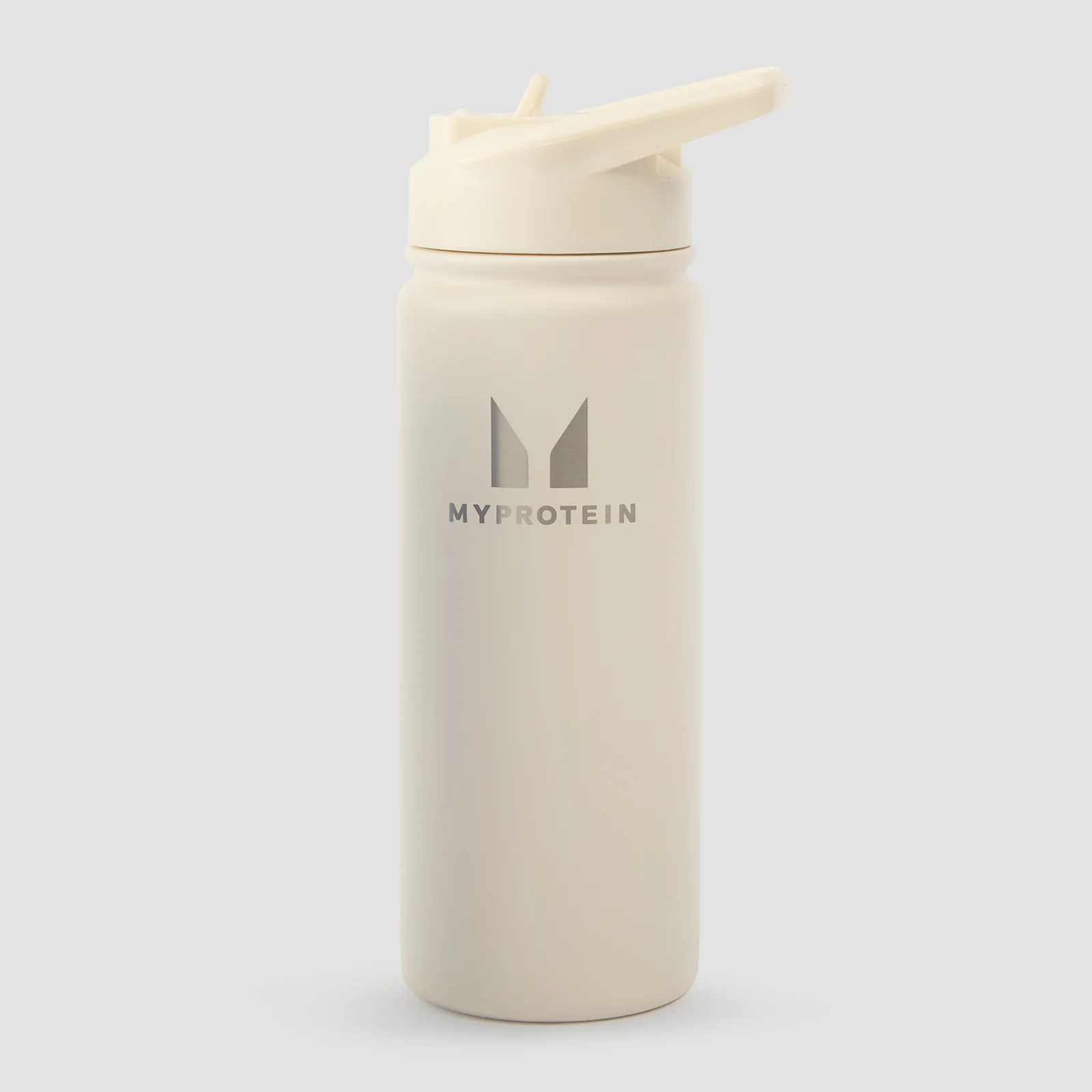 Myprotein Recycled Metal Flip Straw Bottle 500 ml – Natural Cream Bild 1