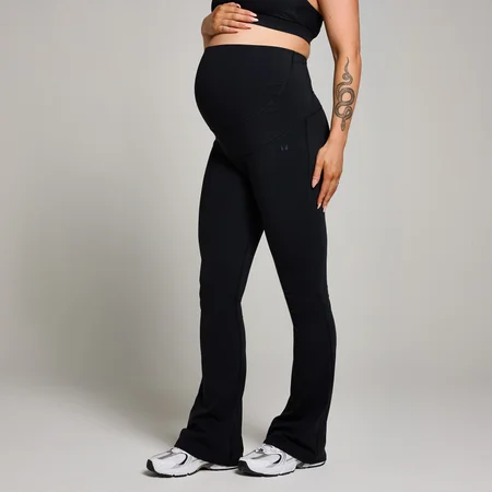 MP Women's Maternity Over the Bump Flared Leggings – Svart