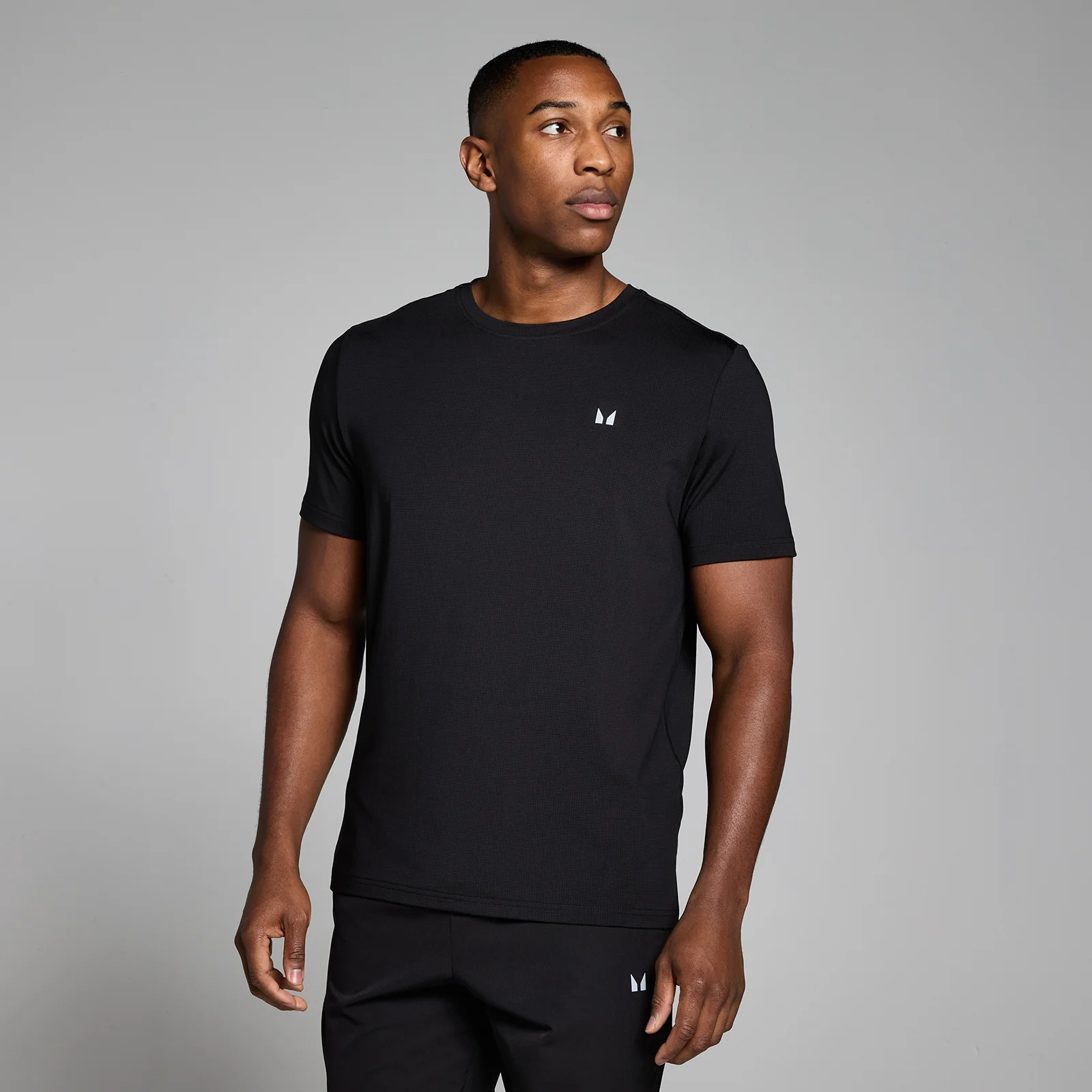 MP Herr Active Rutig T-Shirt - Svart - XS Bild 1
