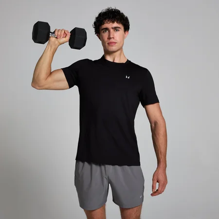 MP Men's Active Gridded T-Shirt – Svart