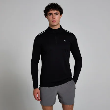 MP Men's Active Gridded 1/4 Zip – Svart