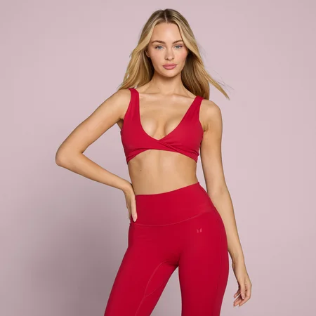 MP Dam Tempo Twist Front Sport-BH - Rosröd