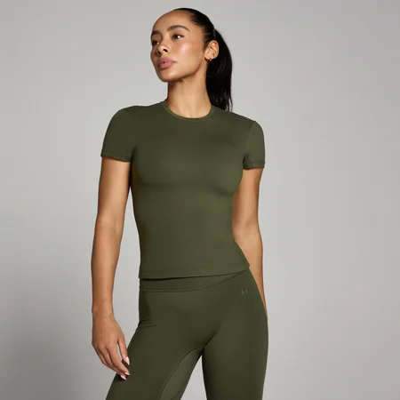 MP Dam Tempo Body Fit Kortärmad T-Shirt - Skogsgrön
